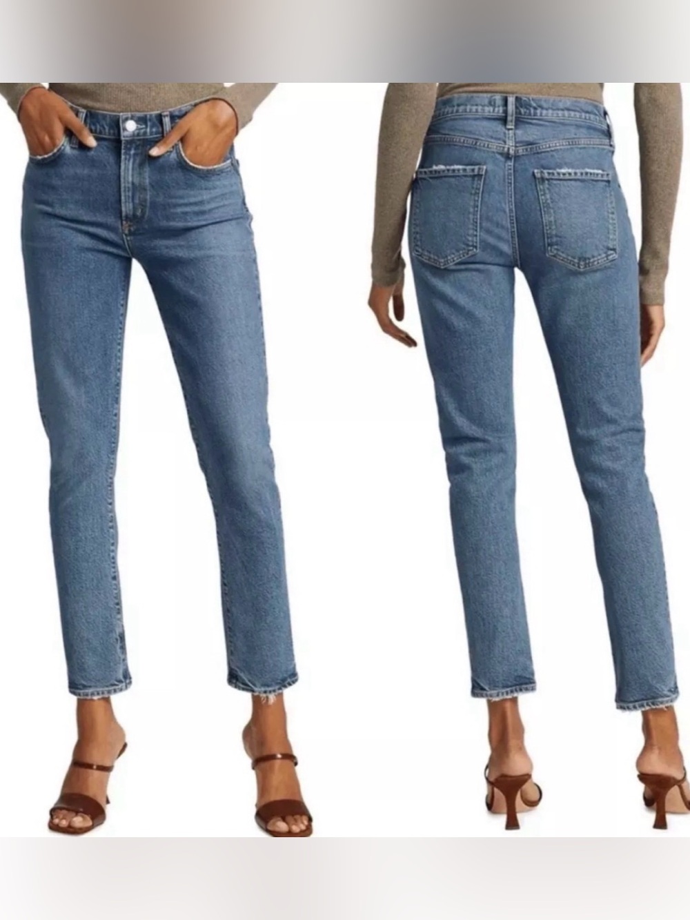 AGOLDE Toni Mid Rise Straight Jeans | Size 27 | Medium Blue | Retail $218 💙